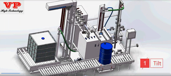 Automatic 200 L Drum Decanting Unit 6 Min/BBL No Cross Contamination